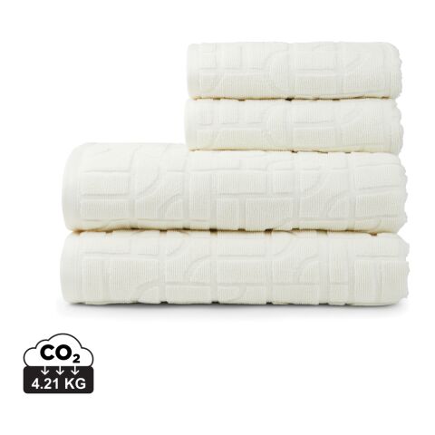 Nachhaltiger Werbeartikel VINGA Verso Handtuch aus OCS Bio-Baumwolle, 4er-Set – neutral – mit Logo bedruckt
