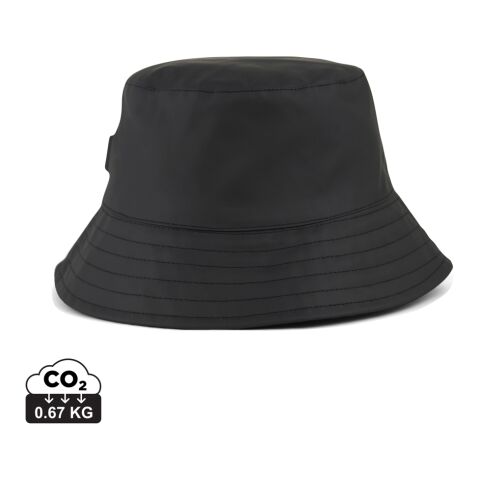 Mitarbeitergeschenk Hut VINGA Baltimore AWARE – schwarz – mit Logo bestickt 58cm Einheitsgröße aus recyceltem PET moderner Beanie für Teams