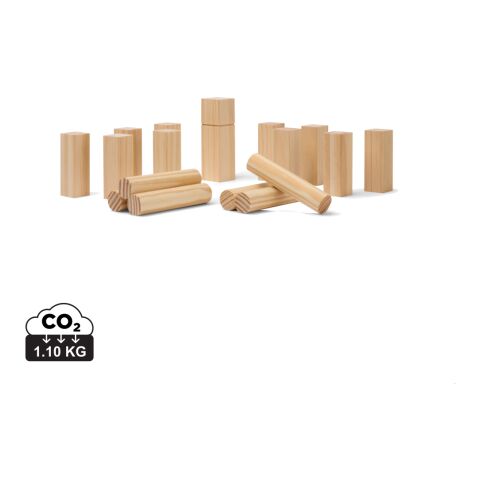 VINGA Kubb Mini Spiel braun | ohne Werbeanbringung | Nicht verfügbar | Nicht verfügbar