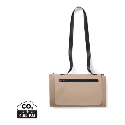 Werbeartikel VINGA Baltimore RCS Picknick-Decke – greige – mit Logo bedruckt