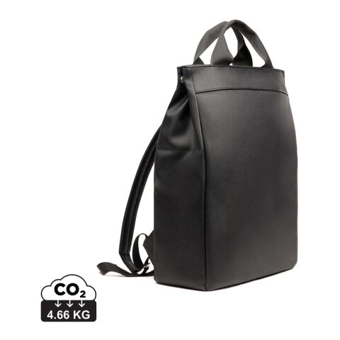 VINGA Bermond Rucksack aus RCS recyceltem PU schwarz | ohne Werbeanbringung | Nicht verfügbar | Nicht verfügbar