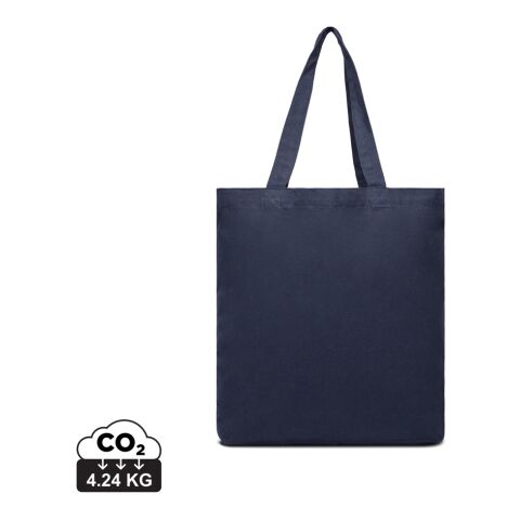Kundengeschenk Tragetasche VINGA Hilo – navy blau – mit individuellem Logodruck 400g/m² nachhaltiger Jutebeutel als Messe-Werbemittel