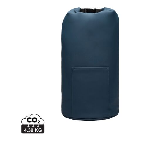 Werbeartikel VINGA Baltimore RCS Roll-Top Kühltasche – navy blau – mit Logo bedruckt