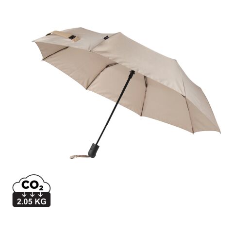 Werbeartikel VINGA Baltimore AWARE RPET 21“ Regenschirm | greige | mit Logo bedrucken