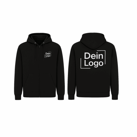 Zip Hoodie Basic Tone Schwarz | S | ohne Werbeanbringung | ohne Werbeanbringung | ohne Werbeanbringung | Weiß | Weiß | Schwarz