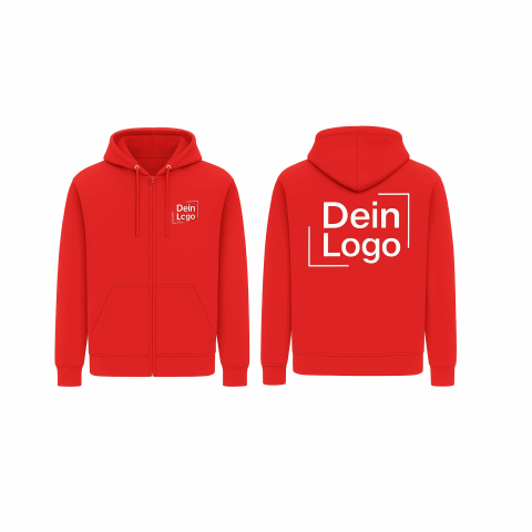 Zip Hoodie in Sonderfarbe PMS Wunschfarbe | L | ohne Werbeanbringung | ohne Werbeanbringung | ohne Werbeanbringung | Schwarz | Wie Hauptfarbe | Weiß