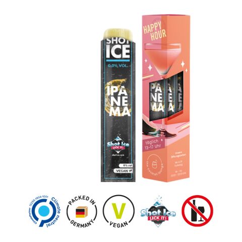 Mocktail Ice Werbeverpackung aus weißem Karton Nicht verfügbar | ohne Werbeanbringung | Shot Ice Wassereis