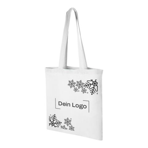 *Christmas* Carolina Tasche Weiß | Schneeflocken | 4C DTF Transfer