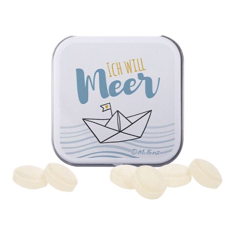 Dose quadratisch ohne Werbeanbringung | Mini Bonbons Japanisch Minze