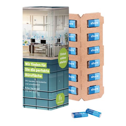 Adventskalender ECO High Tower ohne Werbeanbringung | 24 share Schokotäfelchen