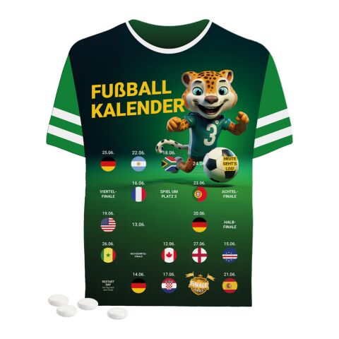 Werbeartikel Fußball-Design Event Kalender Trikot – mit Logo bedruckt