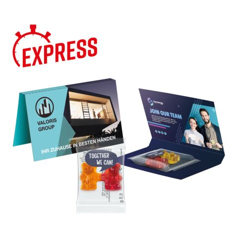 Express Werbekarte Trolli Team Bärchen weiß | ohne Werbeanbringung | Trolli Fruchtgummi