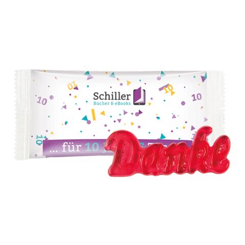 Fruchtgummi, Danke weiß | ohne Werbeanbringung | Folie