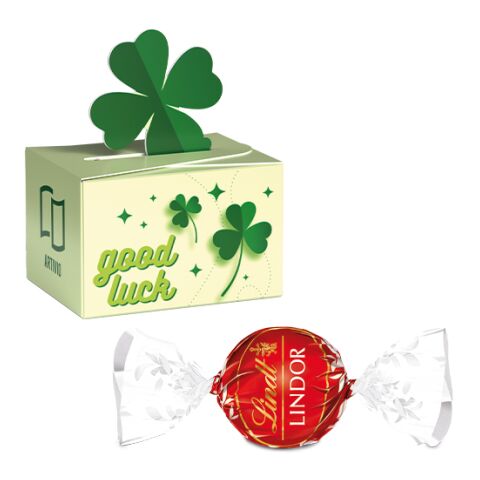 Geschenkbox Mini, Kleeblatt 4c Euroskala | 1 LINDOR Milchkugel