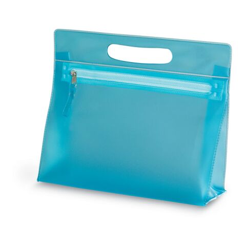 Transparente Kosmetiktasche blau | ohne Werbeanbringung | Nicht verfügbar | Nicht verfügbar | Nicht verfügbar