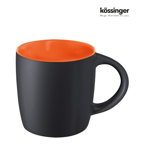 Kössinger  Ennia  black inside Tasse schwarz-orange | ohne Werbeanbringung