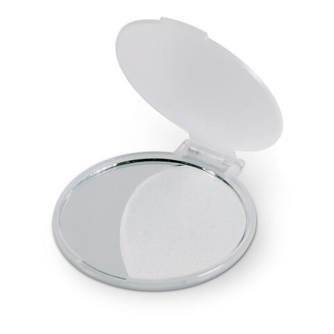 Make-up Spiegel Kunststoffgehäuse transparent weiß | ohne Werbeanbringung | Nicht verfügbar | Nicht verfügbar