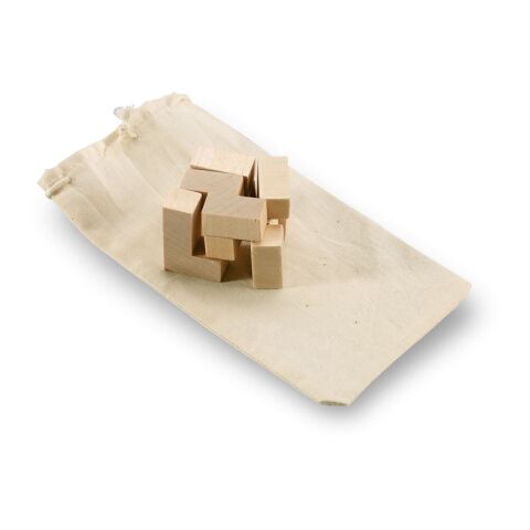 Holzpuzzle im Baumwollbeutel holzfarben | ohne Werbeanbringung | Nicht verfügbar | Nicht verfügbar | Nicht verfügbar