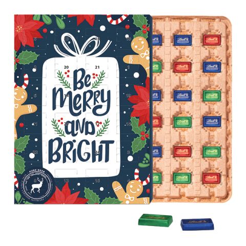 Marken Wand Adventskalender ECO 4c Euroskala | 24 Lindt Schokotäfelchen