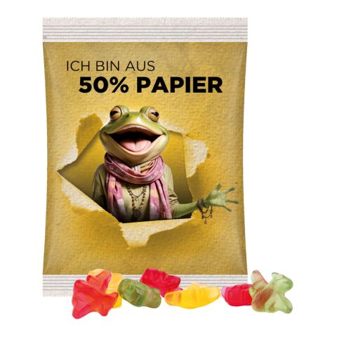 Maxitüte 50 g Trolli Fruchtgummi Standardformen weiß | 4c Euroskala - Folie | Flugzeuge | Folie, 50%Papieranteil