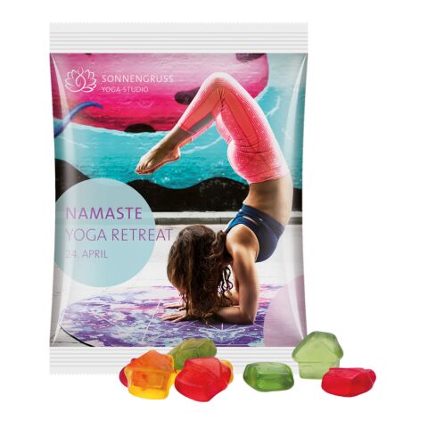 Maxitüte 50 g Trolli Fruchtgummi Standardformen weiß | ohne Werbeanbringung | Haus | Folie, weiß