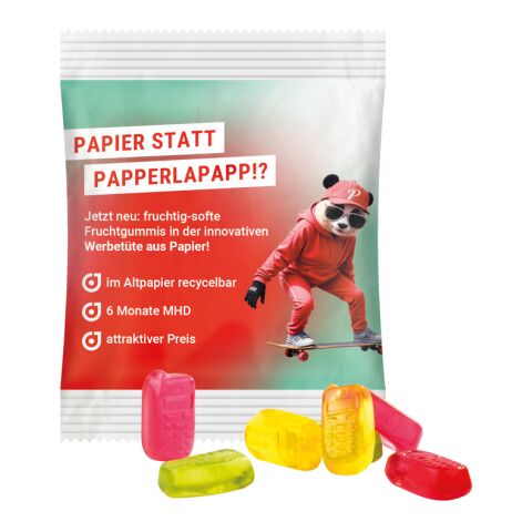 Minitüte 10 g Trolli Fruchtgummi Standardformen weiß | ohne Werbeanbringung | Handy | Recyclingfähiges Papier