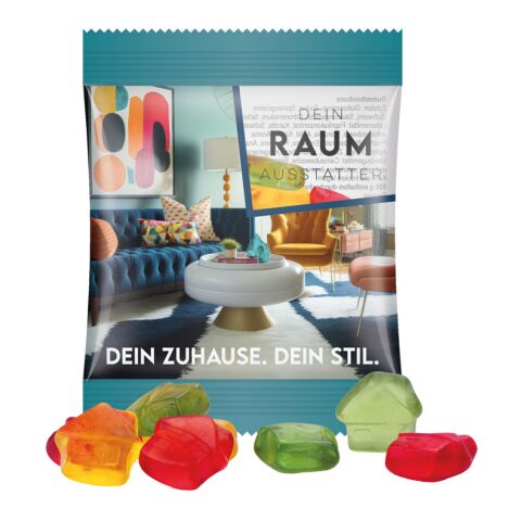 Streuartikel Trolli Fruchtgummi Minitüte – bunt gemischt – mit bedrucktem Etikett 15 g für Messen-Werbemittel und gezielte Neukundenakquise