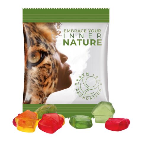 Werbeartikel Minitüte 15 g Trolli Fruchtgummi Standardformen – weiß – mit Logo bedruckt