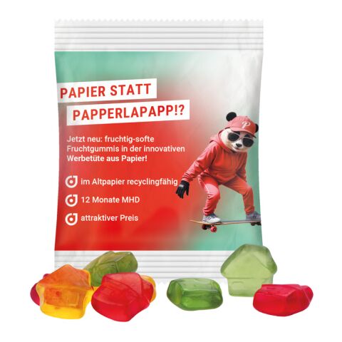 Streuartikel Trolli Fruchtgummi Minitüte – bunt gemischt – mit individuellem Etikett 15 g für die wirkungsvolle Kundenansprache am Messestand