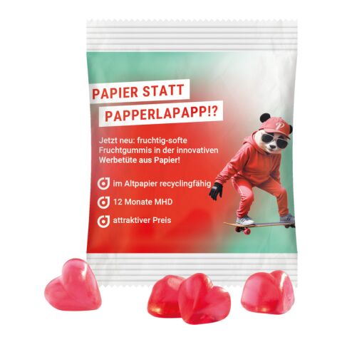 Streuartikel Trolli Fruchtgummi Standardformen – bunt gemischt – mit bedrucktem Etikett 15 g für Messen und den Point-of-Sale als Giveaway