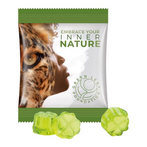 Werbeartikel Minitüte 15 g Trolli Fruchtgummi Standardformen – weiß – mit Logo bedruckt