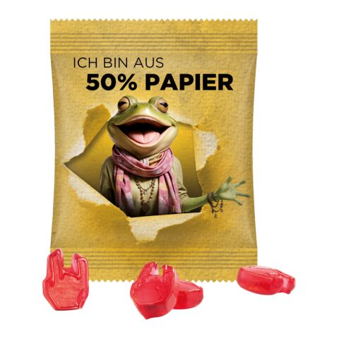Minitüte 15 g Trolli Fruchtgummi Sonderformen weiß | 4c Euroskala - Folie | Folie mit ca. 50% Papier