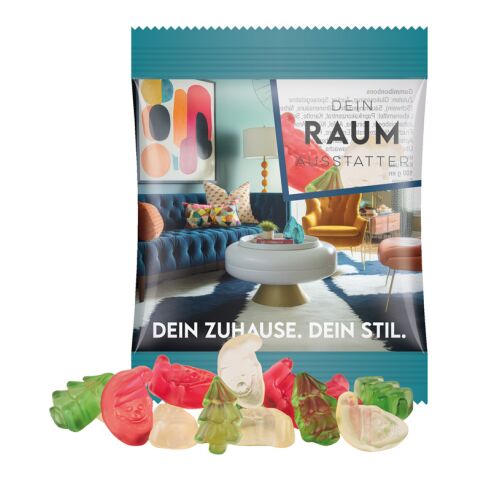 Werbeartikel Minitüte 15 g Trolli Fruchtgummi Weihnachtsmischung – transparent – mit Logo bedruckt