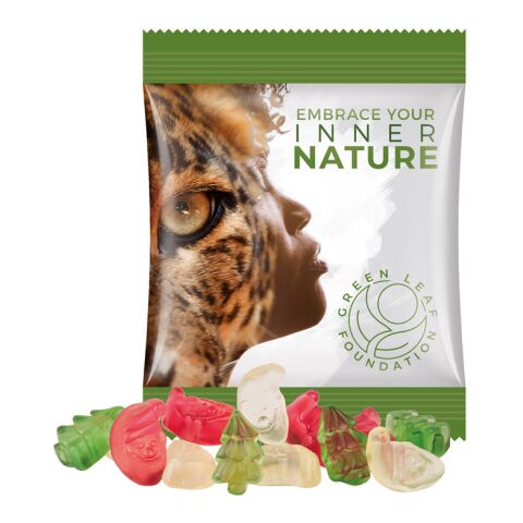 Minitüte 15 g Trolli Fruchtgummi Weihnachtsmischung weiß | 4c Euroskala - Folie | Folie, weiß