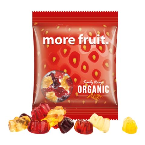 Werbeartikel Minitüte 10 g Trolli 30% Fruchtsaft Bärchen – transparent – mit Logo bedruckt