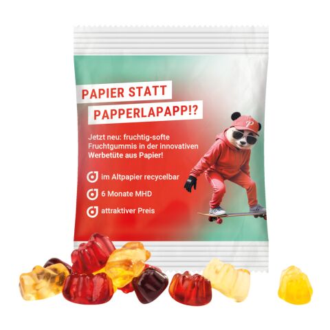 Minitüte 10 g Trolli 30% Fruchtsaft Bärchen weiß | ohne Werbeanbringung | Recyclingfähiges Papier