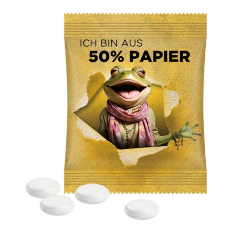 Minitüte 8 g Mentos Kaudragees ohne Werbeanbringung | Mentos Kaudragee Mint | Folie mit 50% Papier