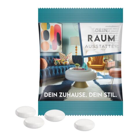 Minitüte 8 g Mentos Kaudragees ohne Werbeanbringung | Mentos Kaudragee Mint | Folie mit 50% Papier