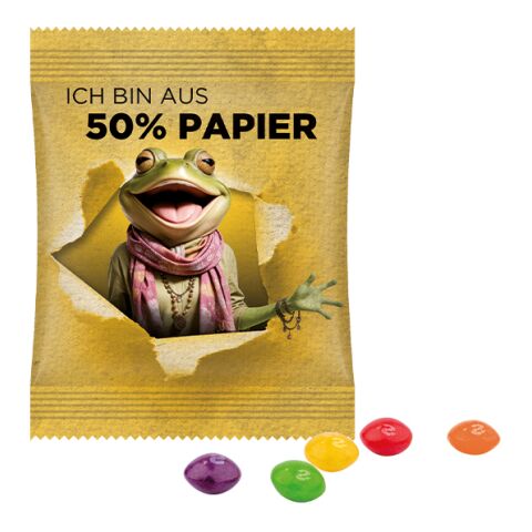 Minitüte 10g, Skittles Kaubonbons 4c Euroskala - Folie | Folie mit ca. 50% Papier