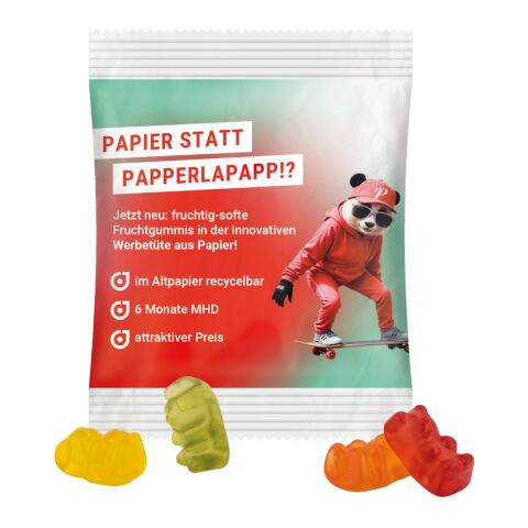 Minitüte 12 g Trolli vegane Fruchtgummi Bärchen weiß | ohne Werbeanbringung | Recyclingfähiges Papier
