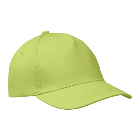 Werbeartikel 5-Panel-Baseball-Cap – limette – mit Logo bedruckt