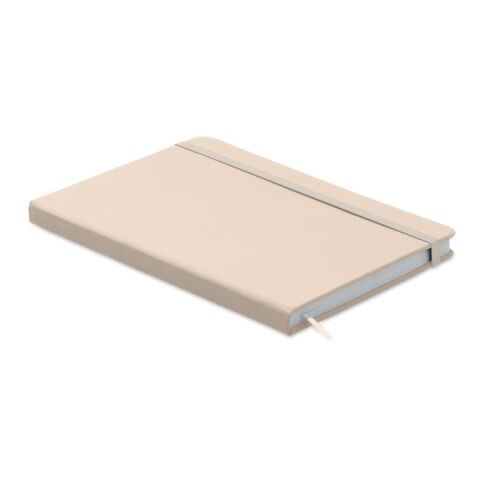 Werbeartikel DIN A5 Notizbuch mit softem PU Cover – aus weiß – mit Logo bedruckt