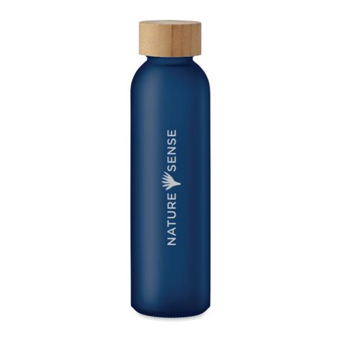 Glasflasche 500 ml gefrostet transparent blau | ohne Werbeanbringung | Nicht verfügbar | Nicht verfügbar | Nicht verfügbar