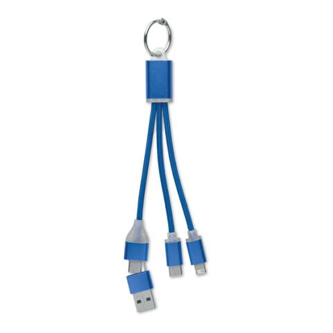 Werbeartikel 4in1 Ladekabel Typ-C | königsblau | mit Logo bedrucken