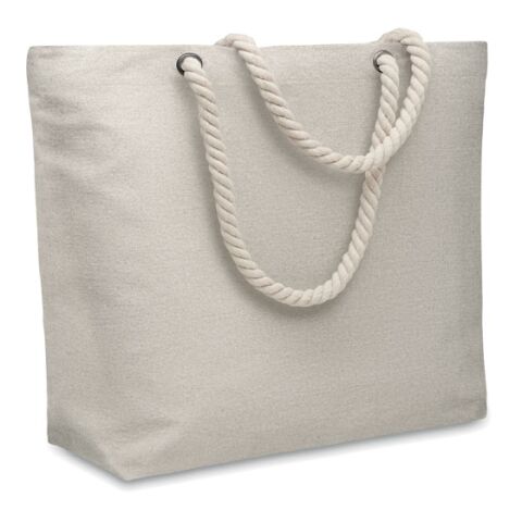 Nachhaltiger Werbeartikel Strandtasche 220g/m² – grau – mit Logo bedruckt