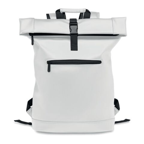 15&quot; Rolltop-Rucksack PU weiß | ohne Werbeanbringung | Nicht verfügbar | Nicht verfügbar
