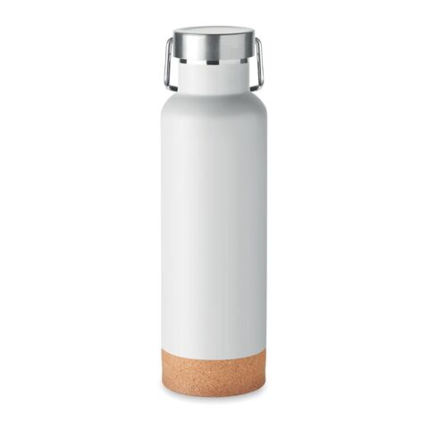 Nachhaltiger Werbeartikel Doppelwandige Flasche 500ml – weiß – mit Logo bedruckt