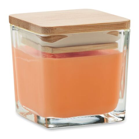 Werbeartikel Kerze im Glas 50g | orange | mit Logo bedrucken