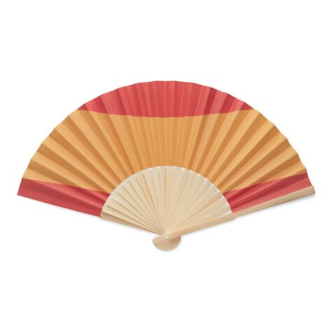 Werbeartikel Fächer – rot – mit Logo bedruckt