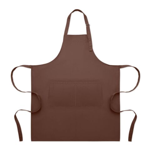Werbeartikel Küchenschürze – schokolade – mit Logo bedruckt